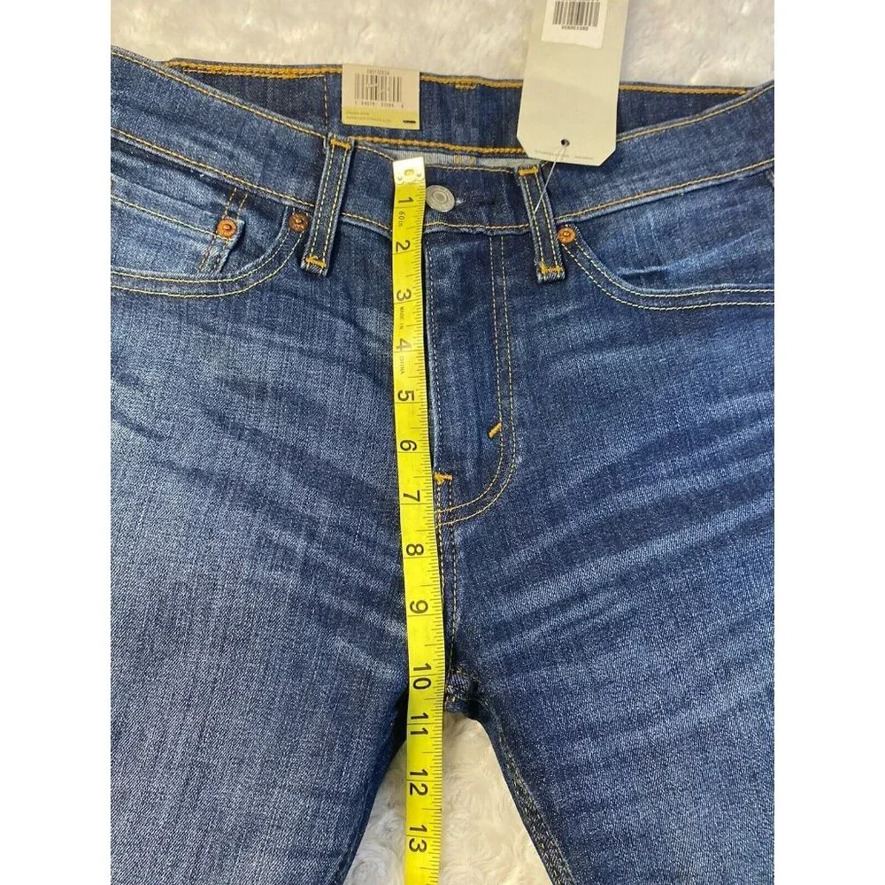 Levi's 513 28 X 30 Slim Straight Men's Jeans Dark Acid Distressed Flex Stretch - Picture 11 of 11